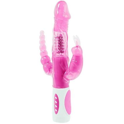 Vibrador triplo rotativo Nice coelho cor roxo