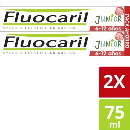 Gel Dentífrico Frutos Vermelhos Júnior 6-12 Anos 75ml + 75ml
