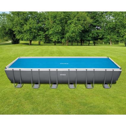 Intex Cobertura para piscina solar 732x366 cm polietileno azul