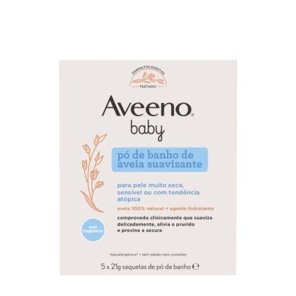 Aveeno Baby Pó de Banho de Aveia Suavizante 5x21gr