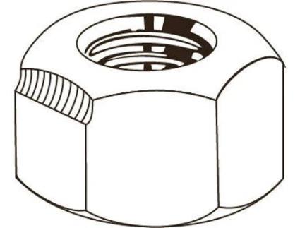 Porca Sextavada Autoblocante Metálico CHEMITOOL Din 980V M4 A2 Inox Passivado