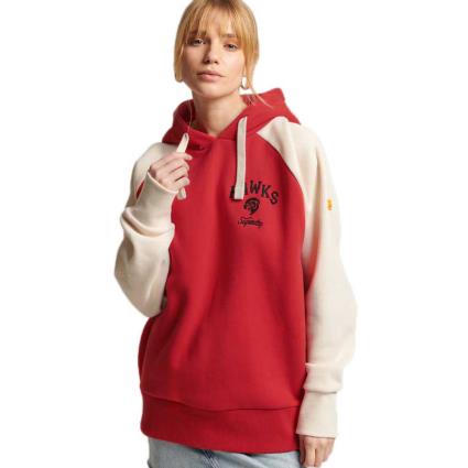 Superdry Capuz Vintage Collegiate Raglan M-L Rebel Red
