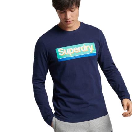 Superdry Camiseta De Manga Comprida Vintage Cl Seasonal S Atlantic Navy