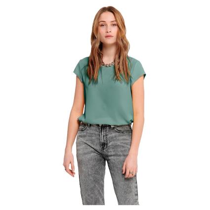 Only Camiseta Manga Curta Decote U Vic Solid Ptm 40 Jadeite