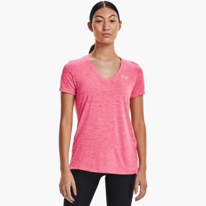 Under Armour Tech Twist - Rosa - T-shirt Ginásio Mulher