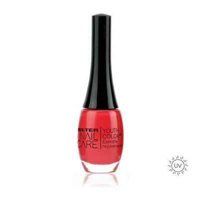 Cor da juventude unha polonês 066 quase light vermelha  11 ml