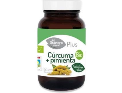 Açafrão e pimenta BIO O Integral Barn 100 + 20 cápsulas