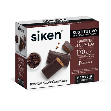 SIKEN sustitutivo barrita chocolate 8 uds