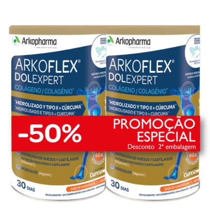 Cola Hidrolisada ArkoFlex e Curcuma Sabor Laranja 2x390g DUPLO