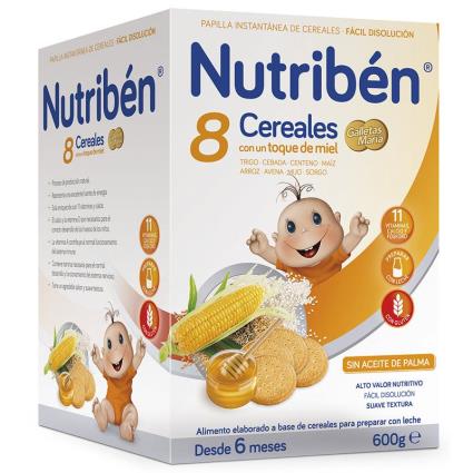 Nutriben 8 cereais e biscoitos mel Maria 600 gramas