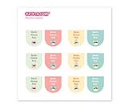 12 Adesivos Sapatos Esther Gili Pastel