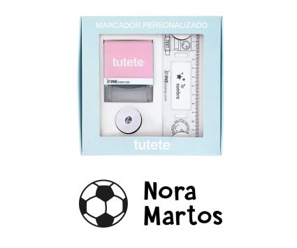 Selo Personalizado Bola+fita branca para roupas escuras