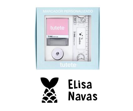 Selo Personalizado Sereia + Fita branca para roupas escuras