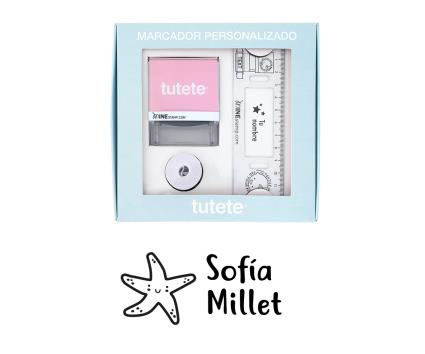 Selo Personalizado Estrela + Fita branca para roupa escura