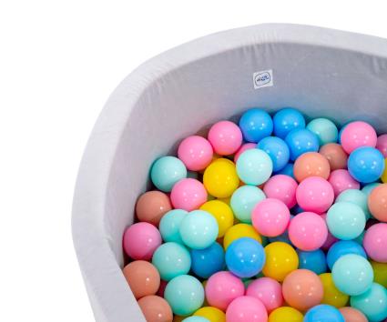 Piscina de Bolas Bebé Velvet Cinza