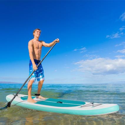 Prancha de Paddle Surf Inflável 320x76x15cm Dobrável com Remo de Alumínio Ajustável Desmontável Bolsa de Transporte e Acessório