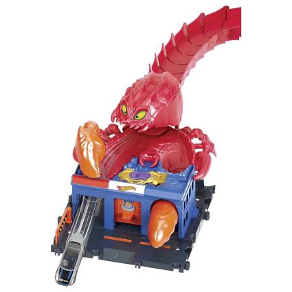 Hot Wheels Carro E Conjunto De Pistas De Ataque Scorpion Flex City 4 Years Multicolor