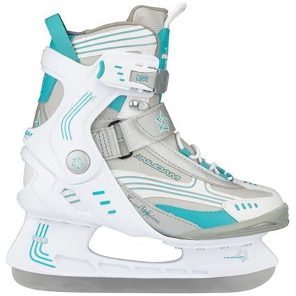 Nijdam Mulher Com Botas Macias De Hóquei No Gelo Semi EU 40 White / Anthracite / Emerald