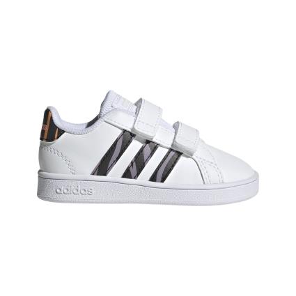 Adidas Treinadores Infantis Grand Court Cf EU 20 Ftwr White / Core Black / Acid Red