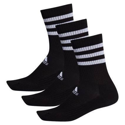 Adidas 3 Stripes Cushion Crew Stripes Cushion Crew Meias 3 Pares EU 22-24 Black / Black / Black