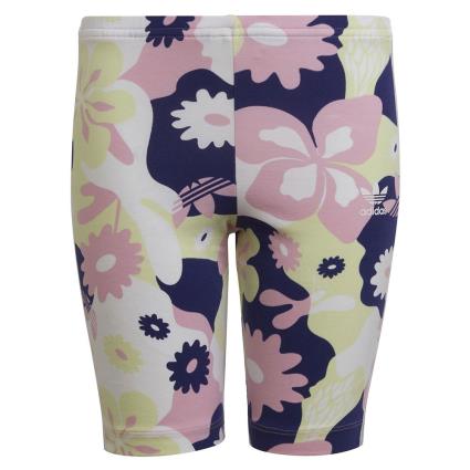 Adidas Originals Calções Justos Cyclings 8-9 Years White / True Pink / Almost Lime / Legcay Indigo
