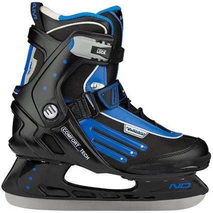 Nijdam Patins De Hóquei No Gelo Com Bota Macia Semi EU 44 Black / Blue / Silver