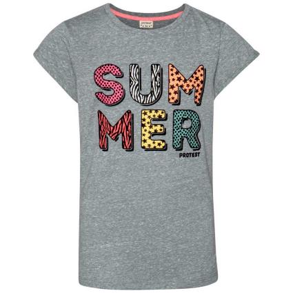 Protest Camiseta De Manga Curta Wende 140 cm Grey Day