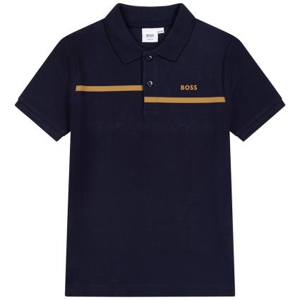 Boss Polo Manga Curta J25n61 14 Years Blue