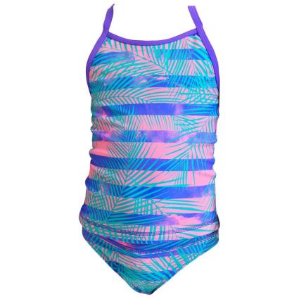 Funkita Tankini Swim Steady Pastel Palm 12 Years Blue / Multi