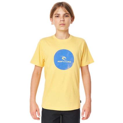 Rip Curl Camiseta De Manga Curta Corp Icon 12 Years Retro Yellow