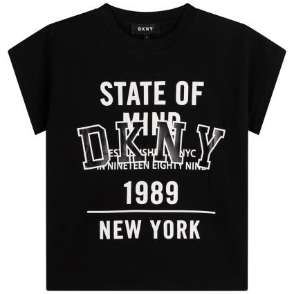 Dkny Camiseta De Manga Curta D35s01 8 Years Black