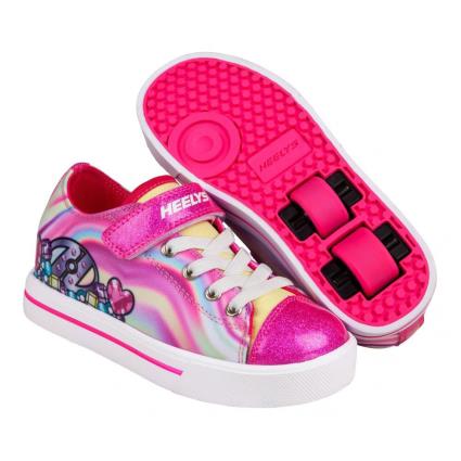 Heelys Sapato X2 Snazzy X2 EU 35 Hot Pink / Multi Heart Swirl Nyl