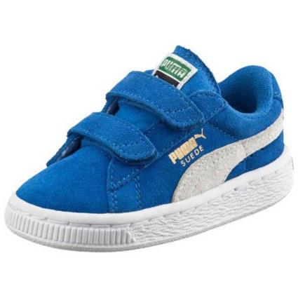 Puma Treinadores Infantis Suede 2 Straps EU 22 Snorkel Blue / White