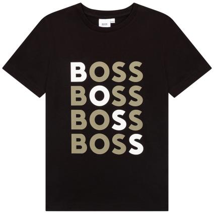 Boss Camiseta De Manga Curta J25n37 10 Years Black