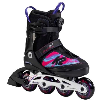 K2 Skate Patins Em Linha De Alumínio Charm Boa EU 32-37 Black / Pink