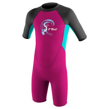 O´neill Wetsuits Voltar Zip Suit Junior Reactor Spring 2 Mm 2 Berry / Light Aqua / Graphite