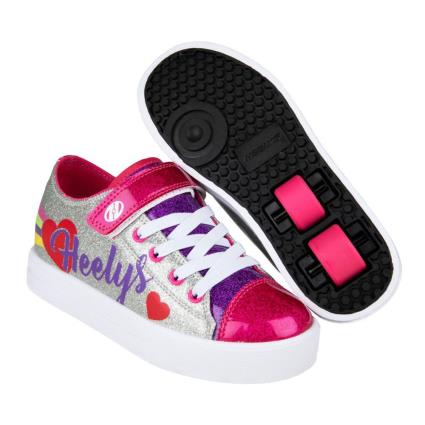 Heelys Sapato X2 Snazzy X2 EU 35 Silver / Rainbow / Heart