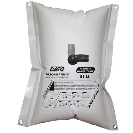 Nuova Rade Tanque De Água Flexível Rectangular 75 Liters Grey