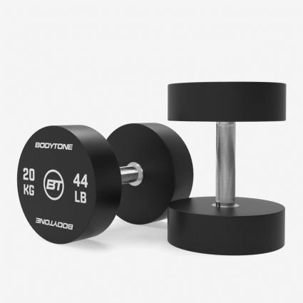 Halteres 20 kg Bodytone - Preto - Par Halteres Uretano