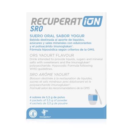 Envelopes de iogurte 4 Recuperat-ion soro Sabor Oral