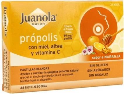 24 comprimidos com sabor de macios de mel Própolis  Altea Vit C Laranja