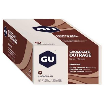 Gu 24 Chocolate Chocolate Caixa De Géis De Energia Indignação One Size