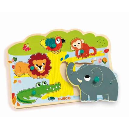 Djeco Jungle Nestable Sound Puzzle