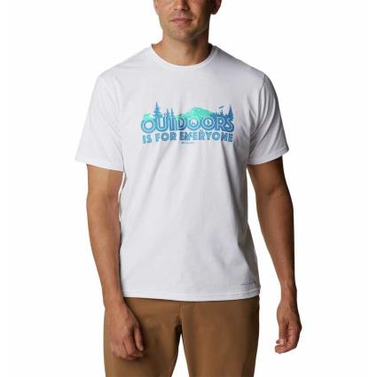 Columbia Camiseta Manga Curta Sun Trek Graphic L White / All For Outdoors Graphic