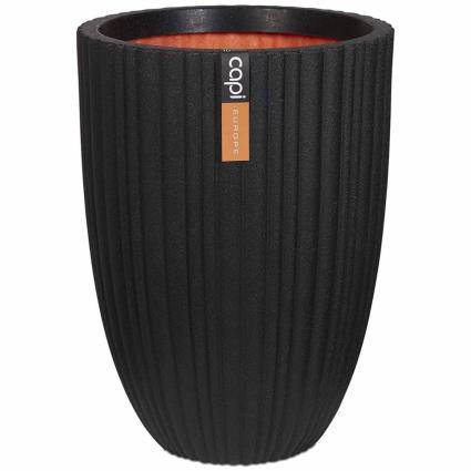 Capi Vaso elegante e baixo Urban Tube 34x46 cm preto KBLT782