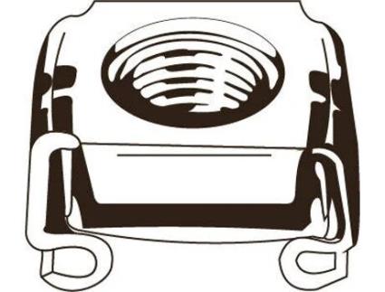 Porca de Rebitar Gaiola CHEMITOOL LV 199 M8 S 1,8-3,2 F12 Zincado Branco