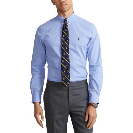 Polo Ralph Lauren Camisa slim em popelina de algodão stretch