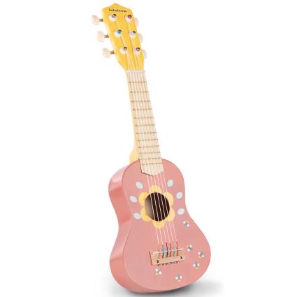 Lalaloom Violão De Madeira Guitartist 24 Months Wooden / Pink