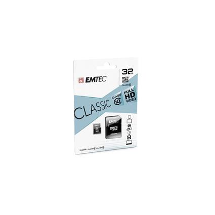 Cartão de Memória microSDXC™ Classic Class 10, 32 GB, 20 Mbps Velocidade Leitura, com Adaptador