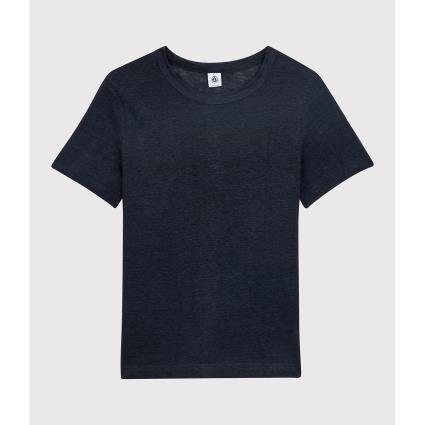 Petit Bateau T-shirt de mangas curtas, em linho